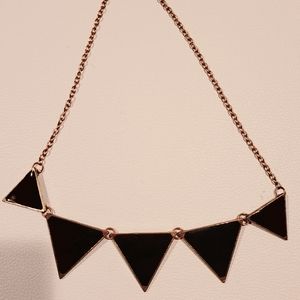 Black Triangle Statement Necklace